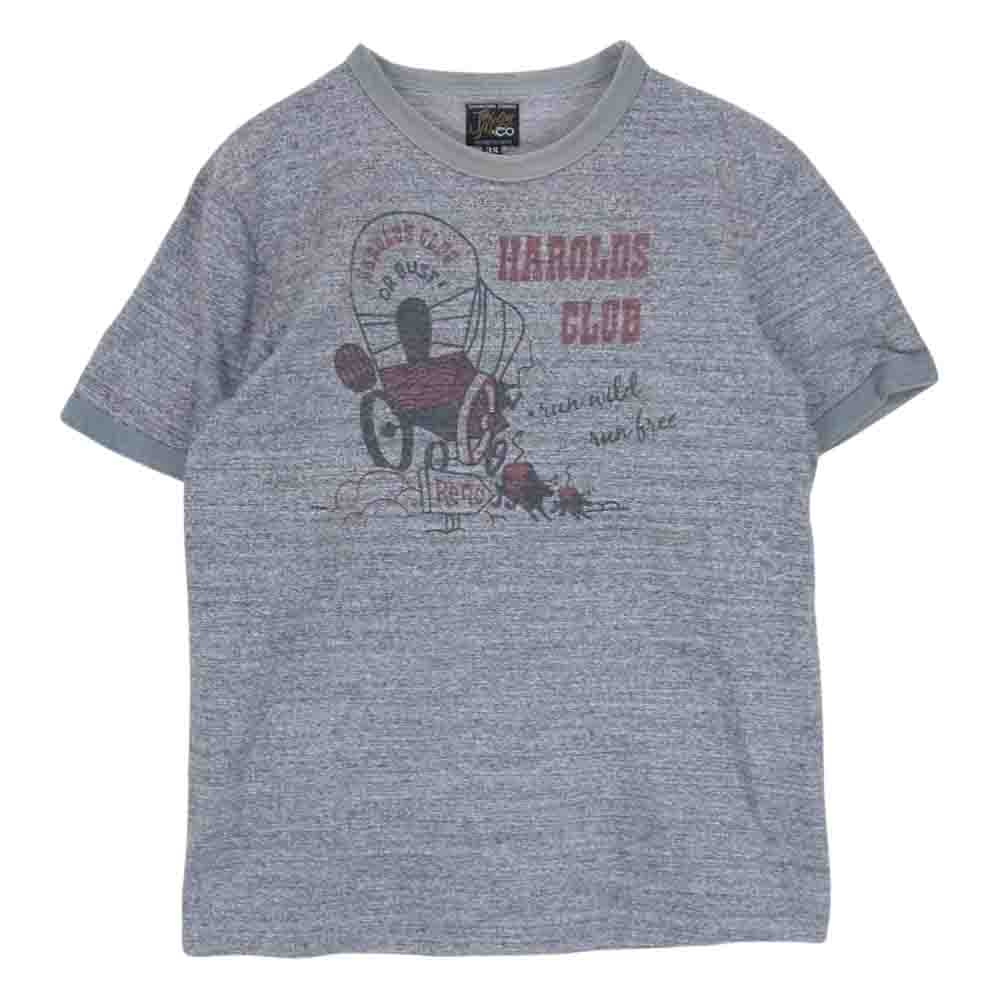 The REAL McCOY'S ザリアルマッコイズ HAROLDS CLUB プリント 半袖 Tシャツ グレー系 38【中古】