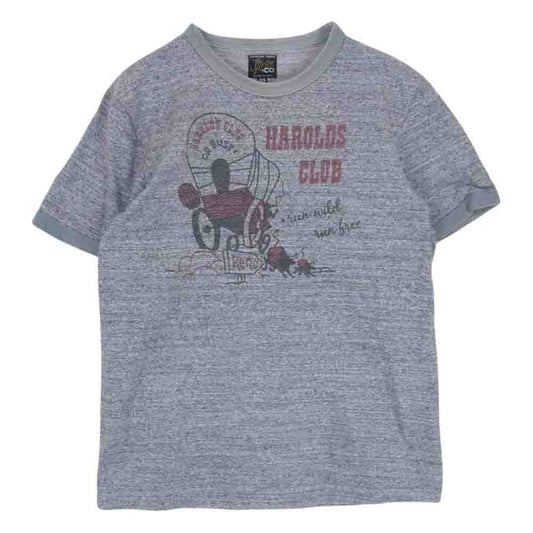 The REAL McCOY'S ザリアルマッコイズ HAROLDS CLUB プリント 半袖 Tシャツ グレー系 38【中古】
