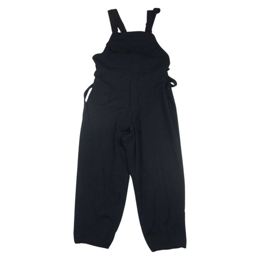 Yohji Yamamoto POUR HOMME ヨウジヤマモトプールオム 21AW HR-P42-100 シワギャバ ウールギャバジン オーバーオール ブラック系 1【中古】