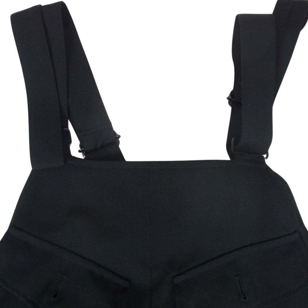 Yohji Yamamoto POUR HOMME ヨウジヤマモトプールオム 21AW HR-P42-100 シワギャバ ウールギャバジン オーバーオール ブラック系 1【中古】