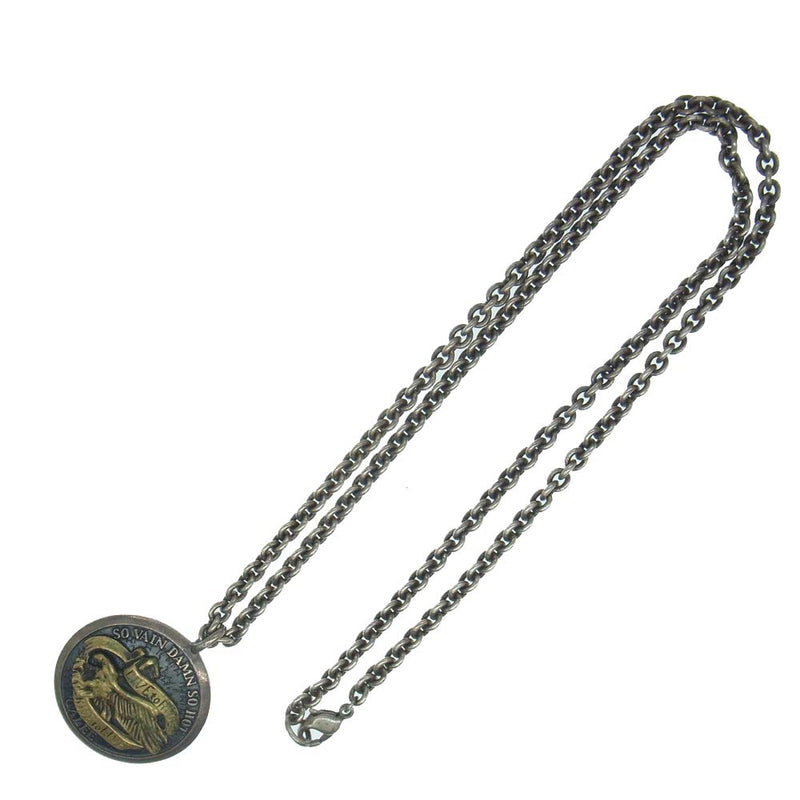 CALEE キャリー COIN CONCHO NECKLACE イーグル コイン コンチョ ネックレス シルバー系【中古】