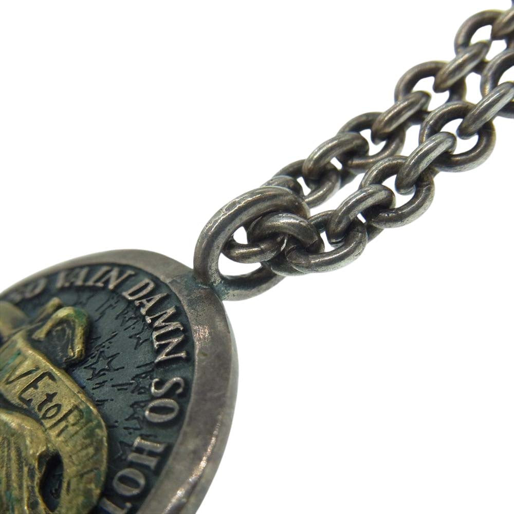 CALEE キャリー COIN CONCHO NECKLACE イーグル コイン コンチョ ネックレス シルバー系【中古】