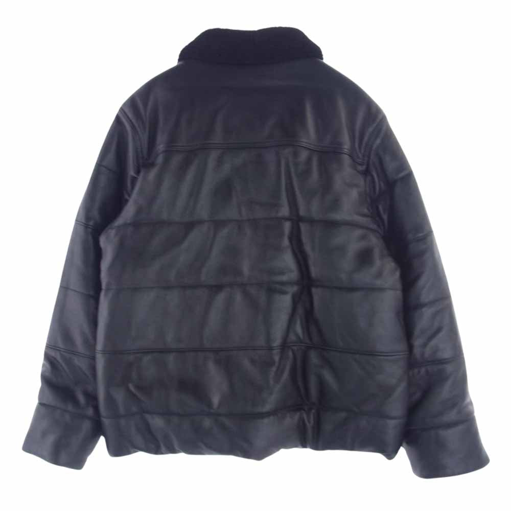 Supreme シュプリーム 21AW Schott Shearling Collar Leather Jacket 中綿 レザー ジャケット ブラック系 L【中古】
