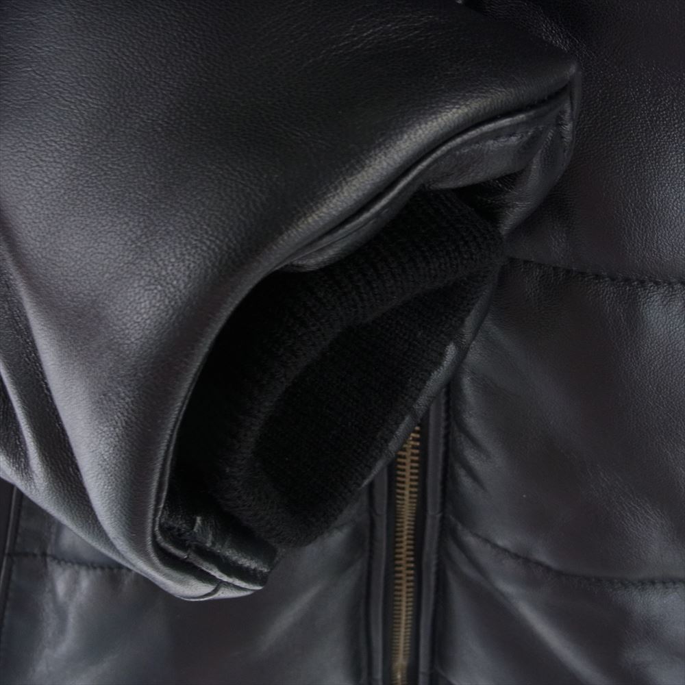 Supreme シュプリーム 21AW Schott Shearling Collar Leather Jacket 中綿 レザー ジャケット ブラック系 L【中古】
