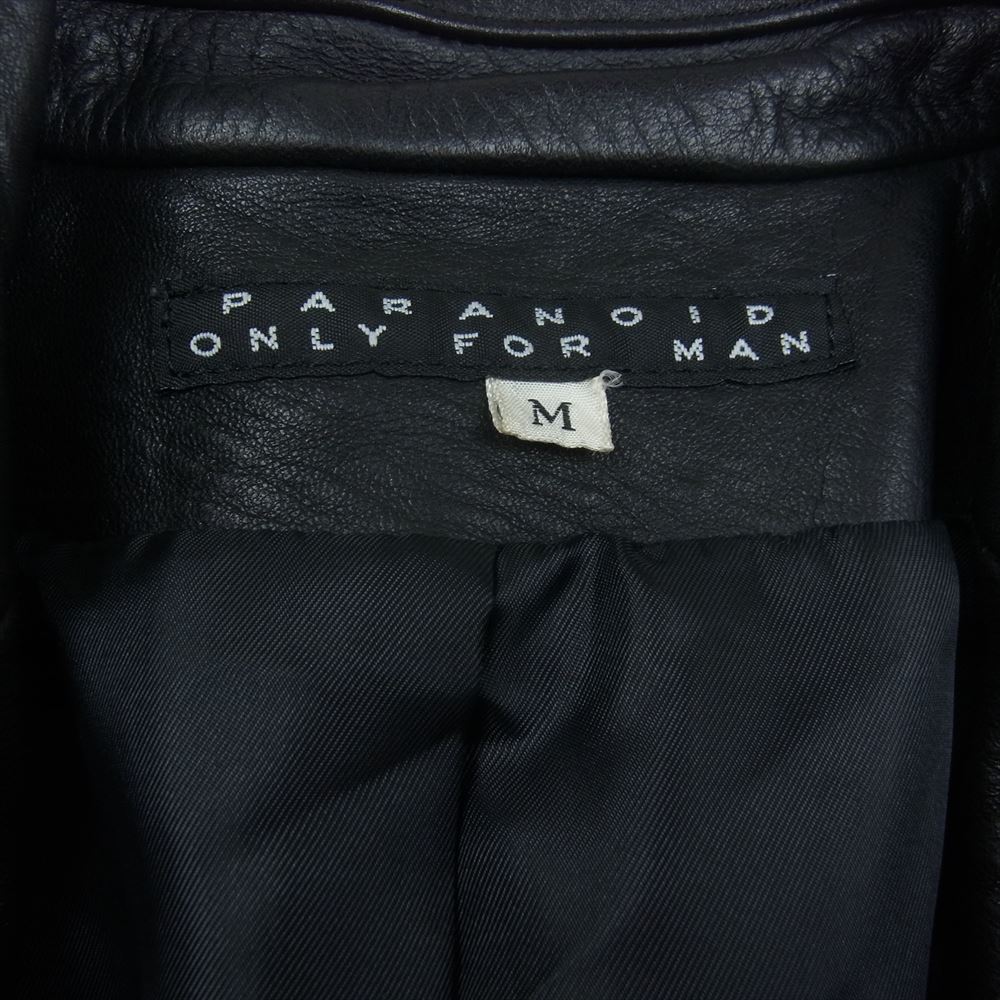 PARANOID パラノイド レザー テーラード 2B ジャケット ブラック系 M【中古】