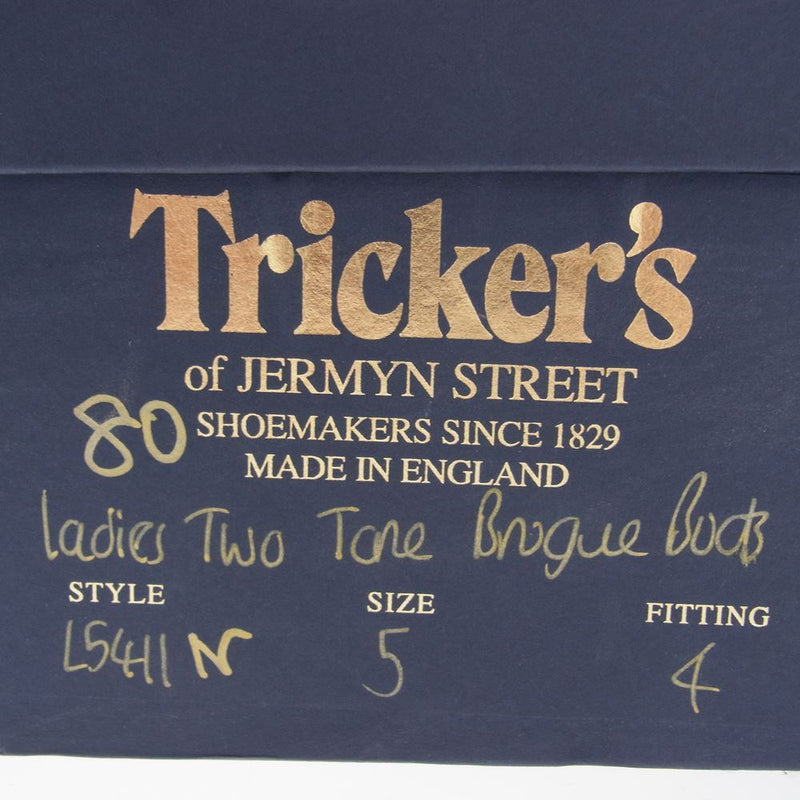 Tricker's トリッカーズ L5411 TradingPost 20周年 ツイード カントリー レースアップ ブーツ ライトブラウン系 UK5【中古】