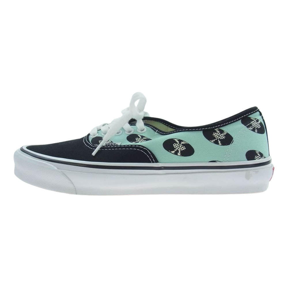 WACKO MARIA ワコマリア VN0A4BV9591 × VANS バンズ OG Authentic LX オリジナル オーセンティック ローカット スニーカー ブラック系 ライトグリーン系 28cm【極上美品】【中古】