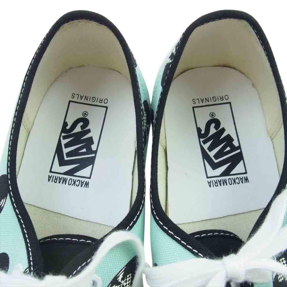 WACKO MARIA ワコマリア VN0A4BV9591 × VANS バンズ OG Authentic LX オリジナル オーセンティック ローカット スニーカー ブラック系 ライトグリーン系 28cm【極上美品】【中古】