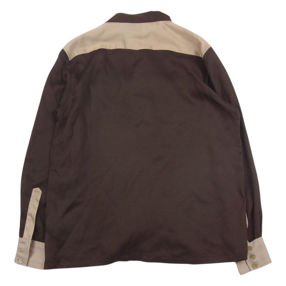 WACKO MARIA ワコマリア 18AW 18FW-WMS-WS01 WESTERN SHIRTS ウエスタン 長袖 シャツ ブラウン系 ベージュ系 S【美品】【中古】