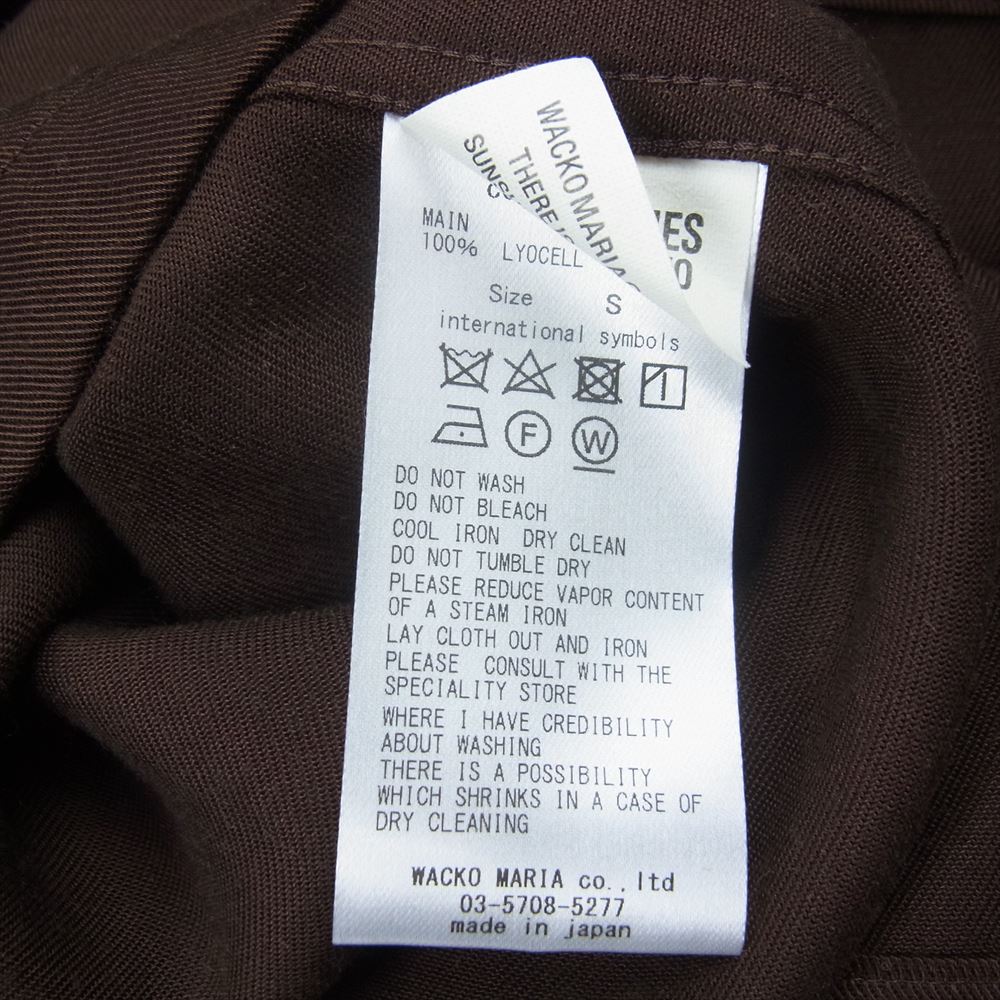 WACKO MARIA ワコマリア 18AW 18FW-WMS-WS01 WESTERN SHIRTS ウエスタン 長袖 シャツ ブラウン系 ベージュ系 S【美品】【中古】