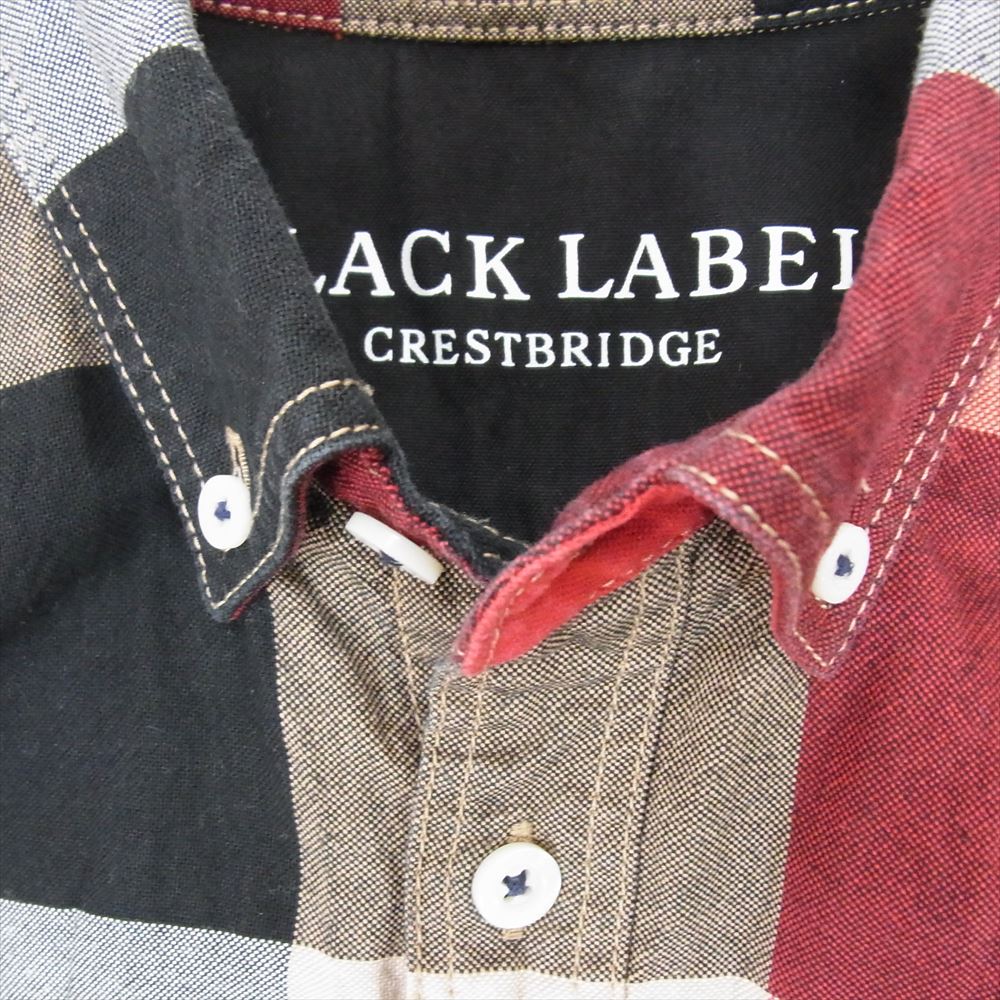 ブラックレーベル クレストブリッジ コットン チェック シャツ レッド系 2【中古】