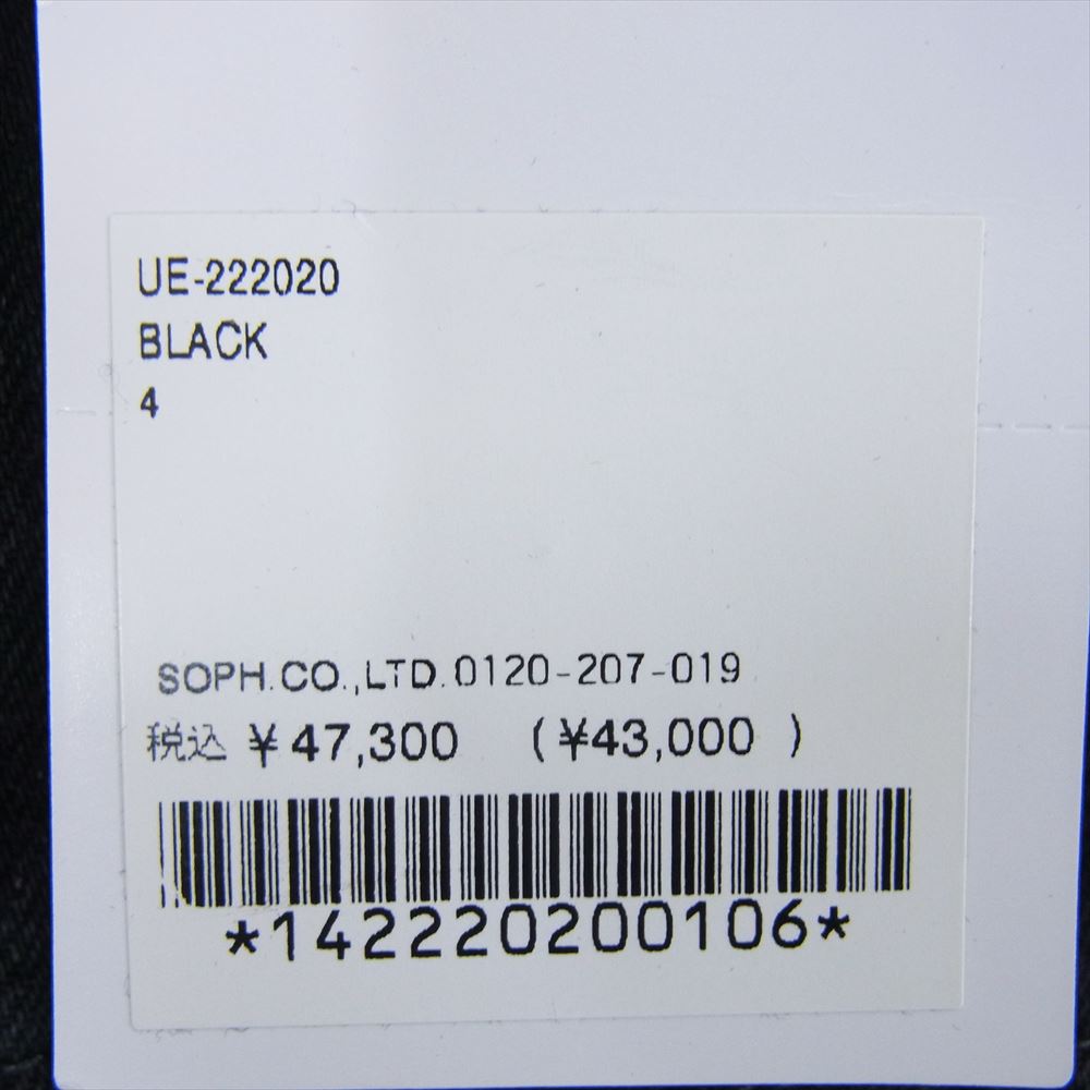 uniform experiment ユニフォームエクスペリメント 22AW UE-222020 ONE WASHED DENIM JACKET ワンウォッシュ デニム ジャケット ブラック系 4【美品】【中古】