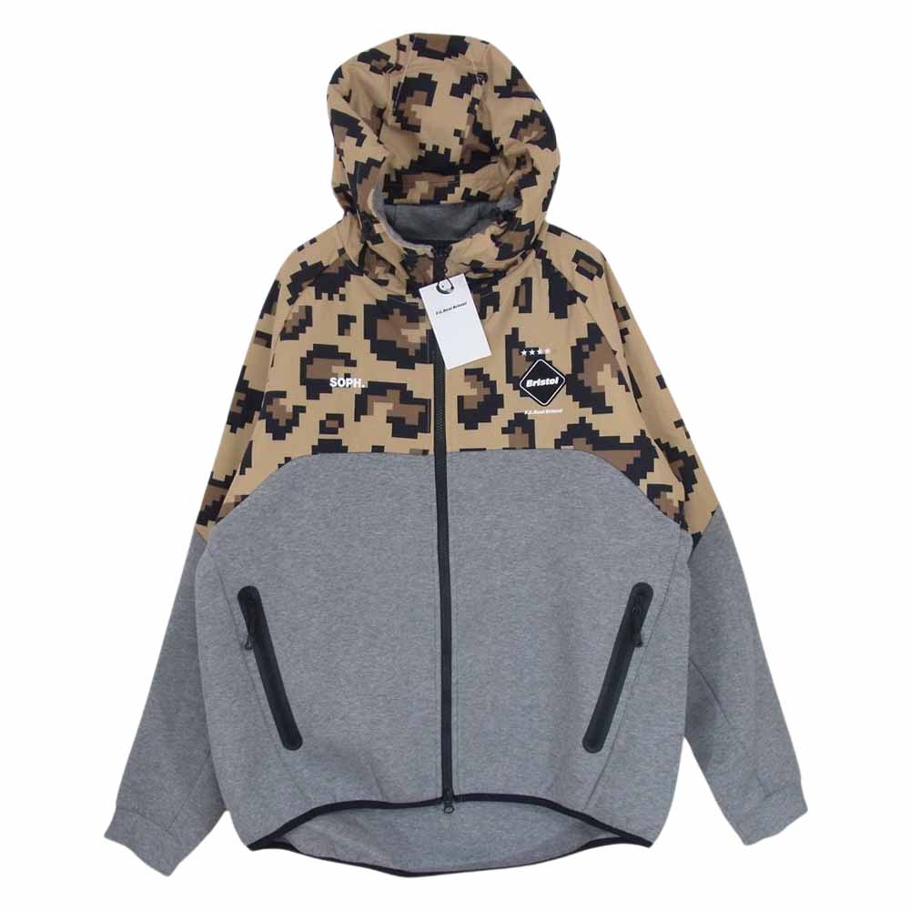 F.C.R.B. エフシーアールビー FCRB-230029 VENTILATION HOODIE ベンチレーション ジップアップ フーディ ジャケット グレー系 L【極上美品】【中古】