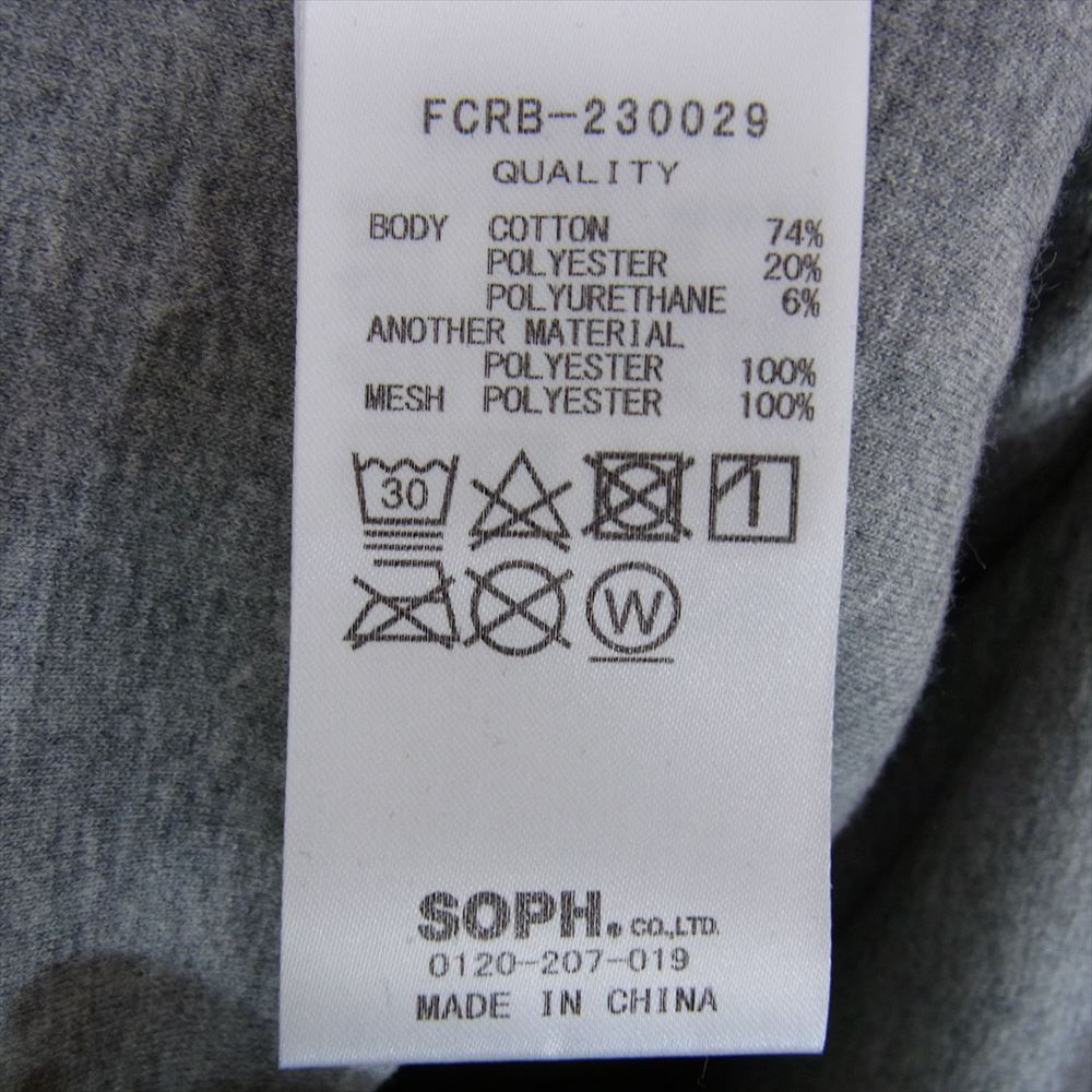 F.C.R.B. エフシーアールビー FCRB-230029 VENTILATION HOODIE ベンチレーション ジップアップ フーディ ジャケット グレー系 L【極上美品】【中古】