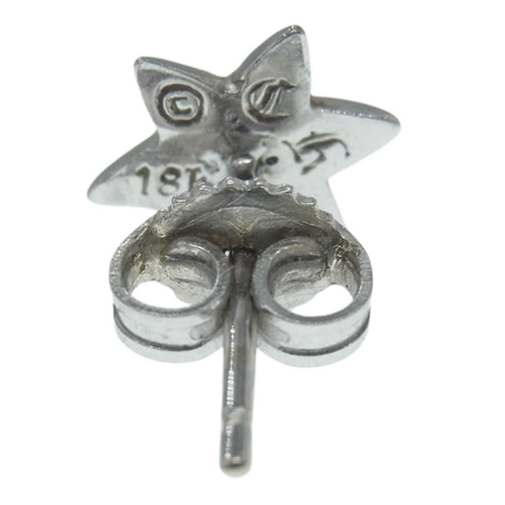 CHROME HEARTS クロムハーツ（原本無） 18KWG STAR DMND スター スタッド ピアス ダイヤ【中古】