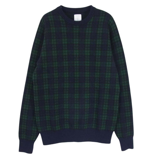 ミスタージェントルマン MGJ-KN10 TARTAN CHECK KNIT タータン チェック ニット ネイビー系 M【中古】