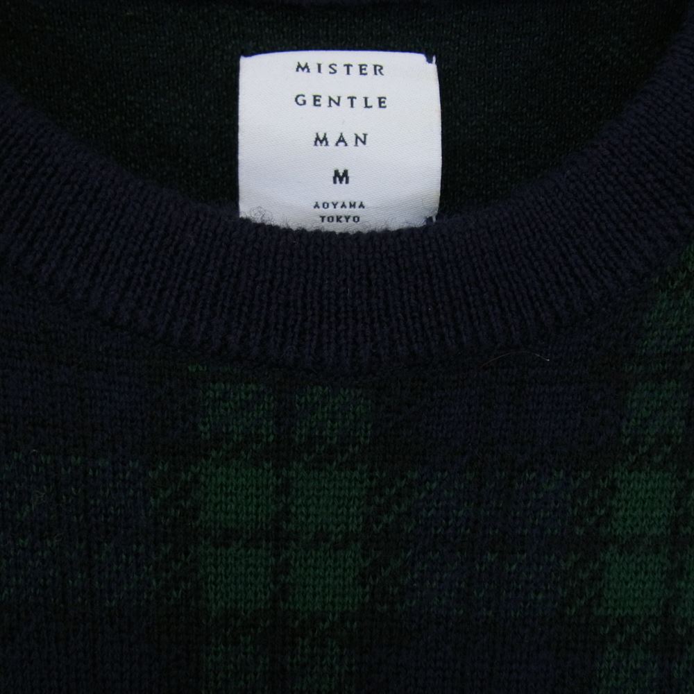 ミスタージェントルマン MGJ-KN10 TARTAN CHECK KNIT タータン チェック ニット ネイビー系 M【中古】