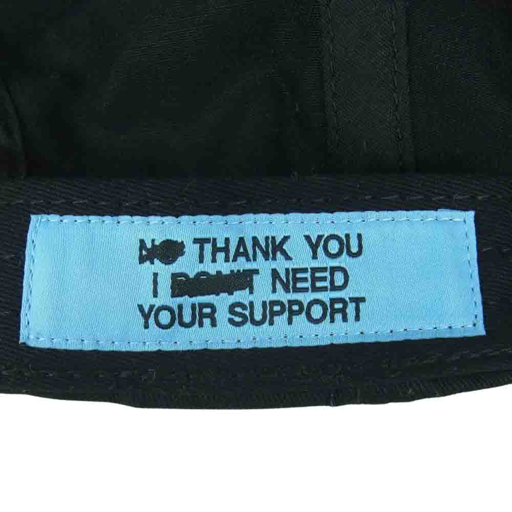 ウェイステッド ユース 5 PANEL SNAPBACK CAP ロゴ キャップ 帽子 コットン 中国製 ブラック系【中古】