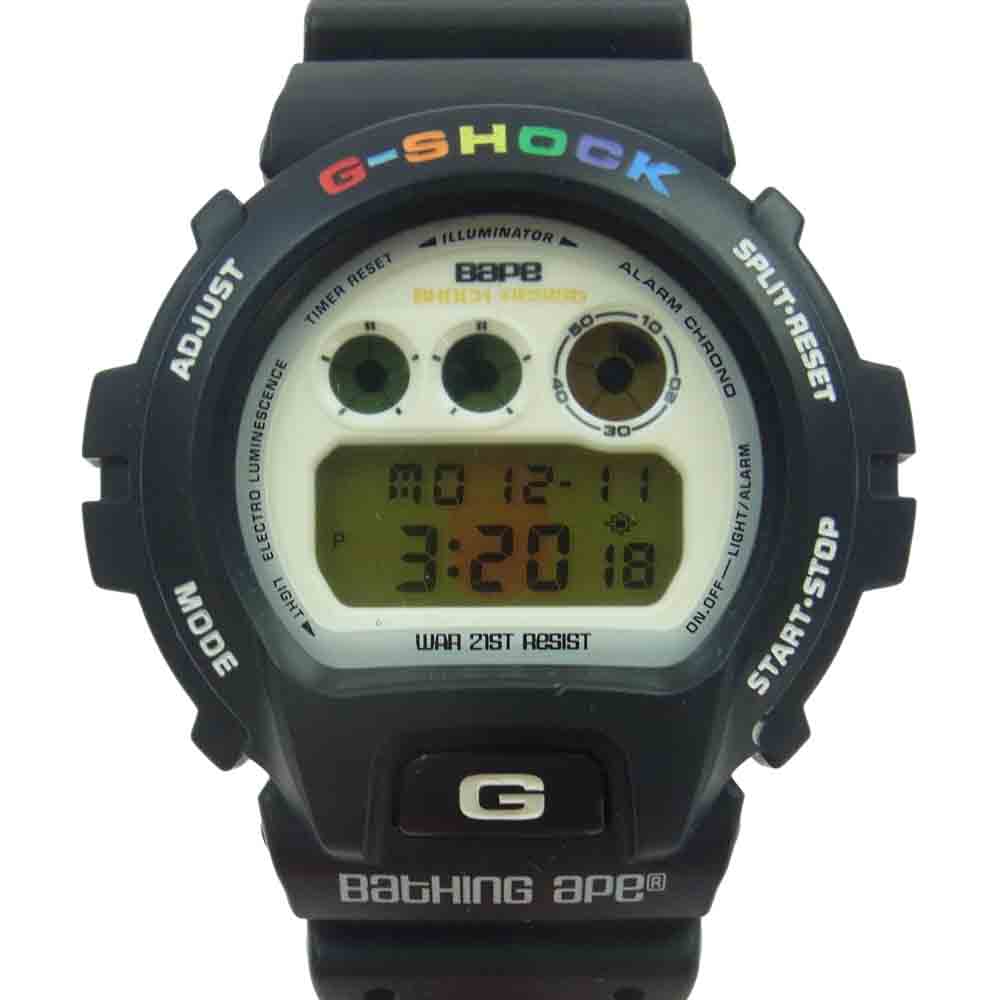 A BATHING APE アベイシングエイプ DW-6900 G-SHOCK ジーショック 三つ目 時計 ブラック系【中古】