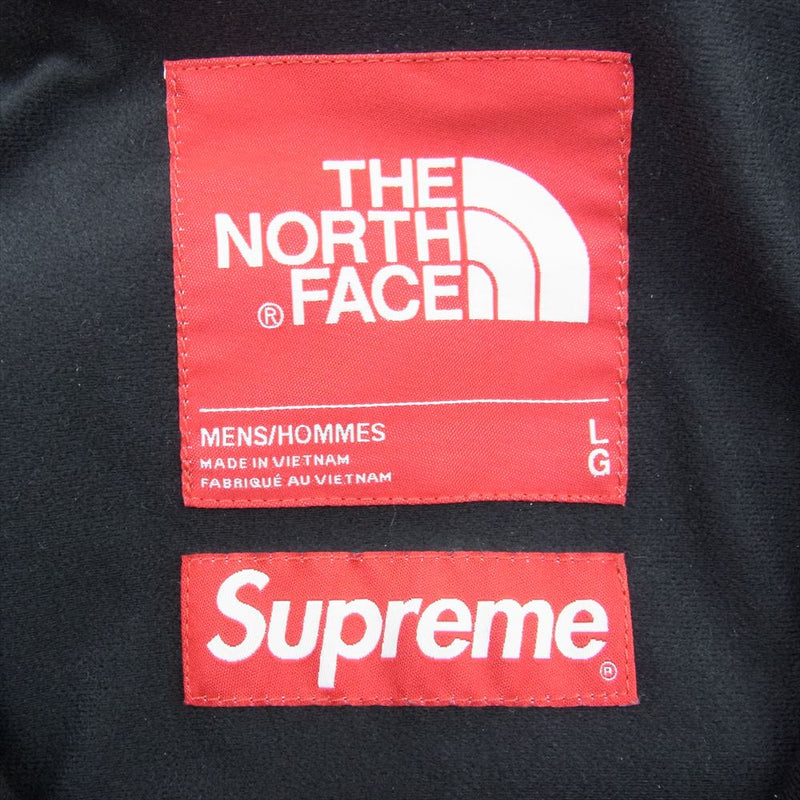 Supreme シュプリーム 18AW THE NORTH FACE Leather Mountain Parka ノースフェイス レザー マウンテンパーカー レッド系 ブラック系【中古】