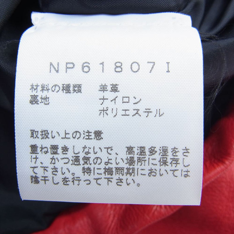 Supreme シュプリーム 18AW THE NORTH FACE Leather Mountain Parka ノースフェイス レザー マウンテンパーカー レッド系 ブラック系【中古】