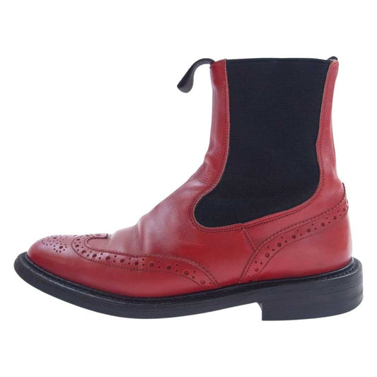 Tricker's トリッカーズ ヘンリー ダイナイトソール サイドゴアブーツ レッド系 ブラック系 UK5【中古】