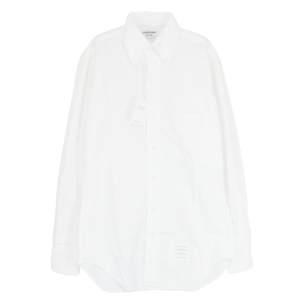 THOM BROWNE トムブラウン OXFORD BD SHIRT オックスフォード ボタンダウン 長袖 シャツ ホワイト系 0 【中古】