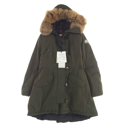 MONCLER モンクレール ARRIOUS アリウス ファーフード付き ダウンコート カーキ系 3【中古】