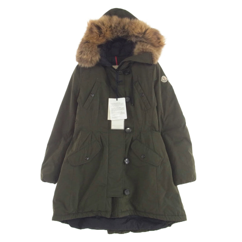 MONCLER モンクレール ARRIOUS アリウス ファーフード付き ダウンコート カーキ系 3【中古】