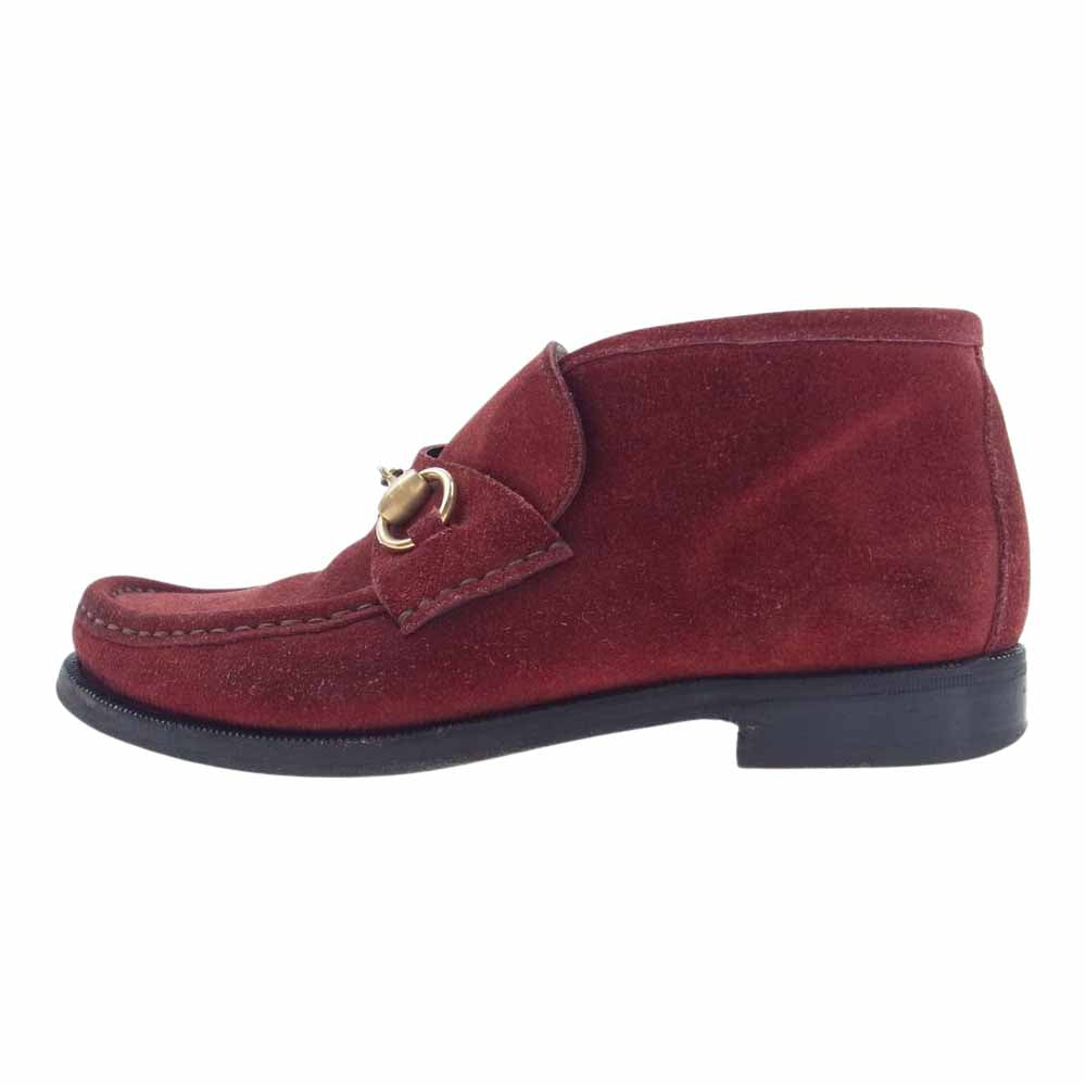 GUCCI グッチ 1040154 ホースビット スエード ローファー シューズ エンジ系【中古】