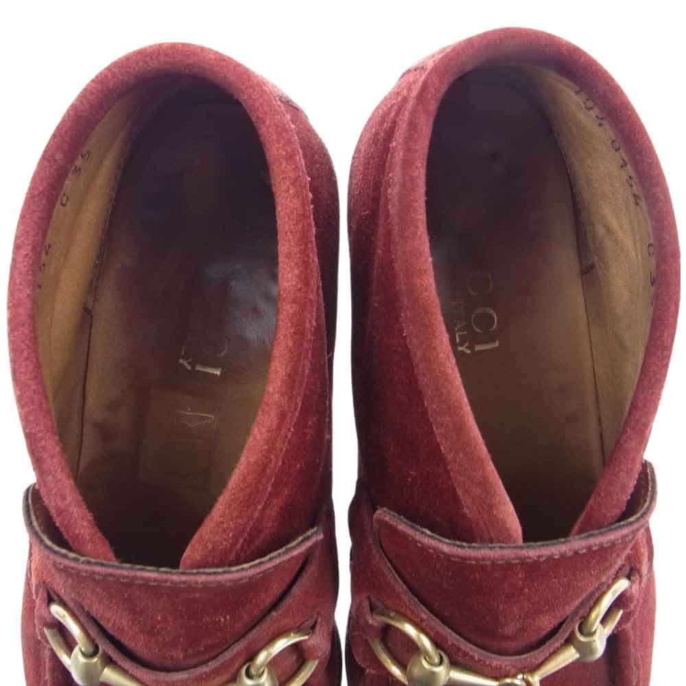 GUCCI グッチ 1040154 ホースビット スエード ローファー シューズ エンジ系【中古】