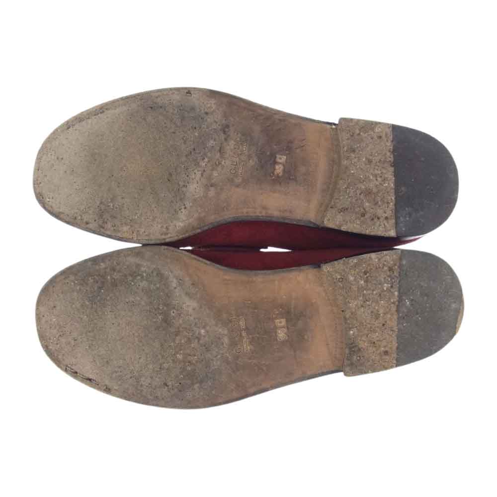 GUCCI グッチ 1040154 ホースビット スエード ローファー シューズ エンジ系【中古】