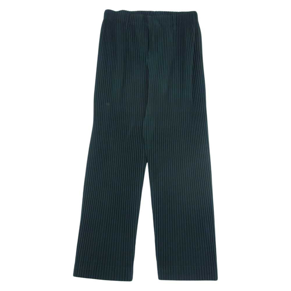 HOMME PLISSE ISSEY MIYAKE オム プリッセ イッセイミヤケ HP33JF184 COLOR PLEATS PANTS プリーツ加工 カラー パンツ ダークグリーン グリーン系 2【中古】