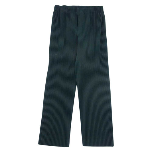 HOMME PLISSE ISSEY MIYAKE オム プリッセ イッセイミヤケ HP33JF184 COLOR PLEATS PANTS プリーツ加工 カラー パンツ ダークグリーン グリーン系 2【中古】