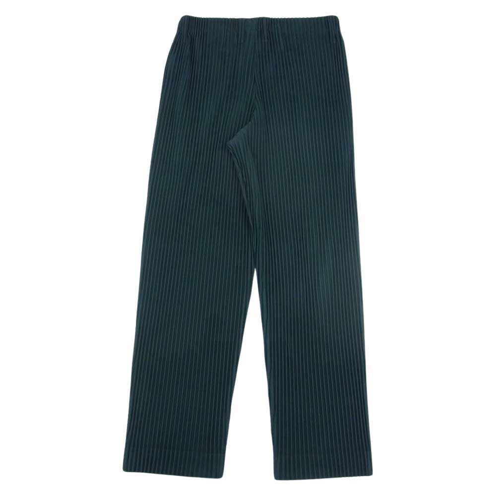 HOMME PLISSE ISSEY MIYAKE オム プリッセ イッセイミヤケ HP33JF184 COLOR PLEATS PANTS プリーツ加工 カラー パンツ ダークグリーン グリーン系 2【中古】