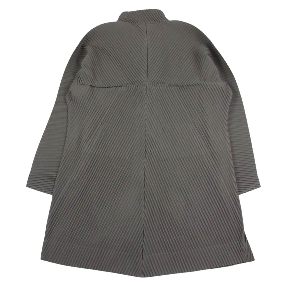 HOMME PLISSE ISSEY MIYAKE オム プリッセ イッセイミヤケ HP33JA121 MONTHLY COLOR NOVEMBER プリーツ加工 マンスリーカラー ノーベンバー コート カーキ系 3【中古】