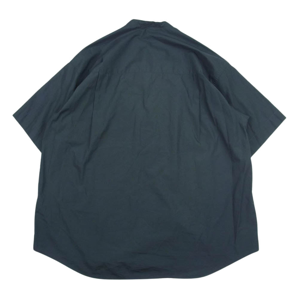 GRAPHPAPER グラフペーパー GM221-50117B BROAD S/S OVERSIZED BAND COLLAR SHIRT ノーカラー バンドカラー 半袖 シャツ グレー系 F【中古】