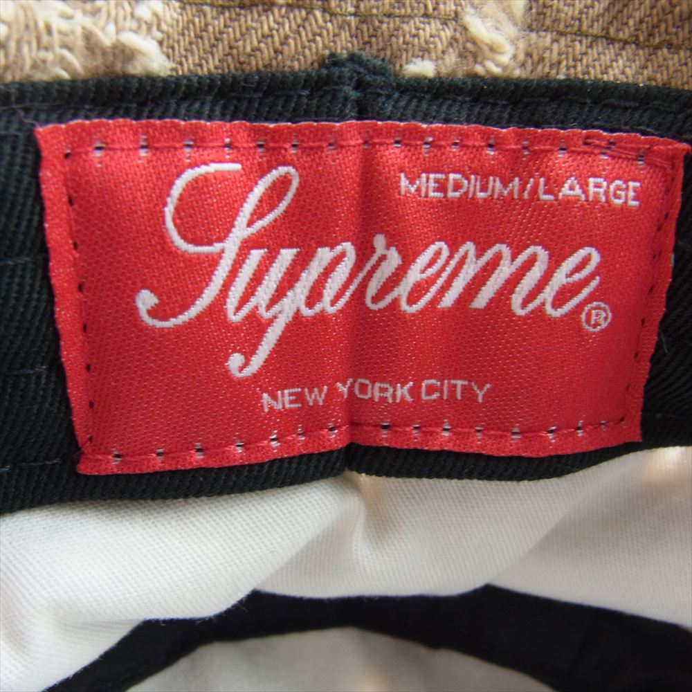 Supreme シュプリーム 20SS Hole Punch Denim Crusher パンチホール クラッシャー デニム バケットハット ライトブラウン系【中古】