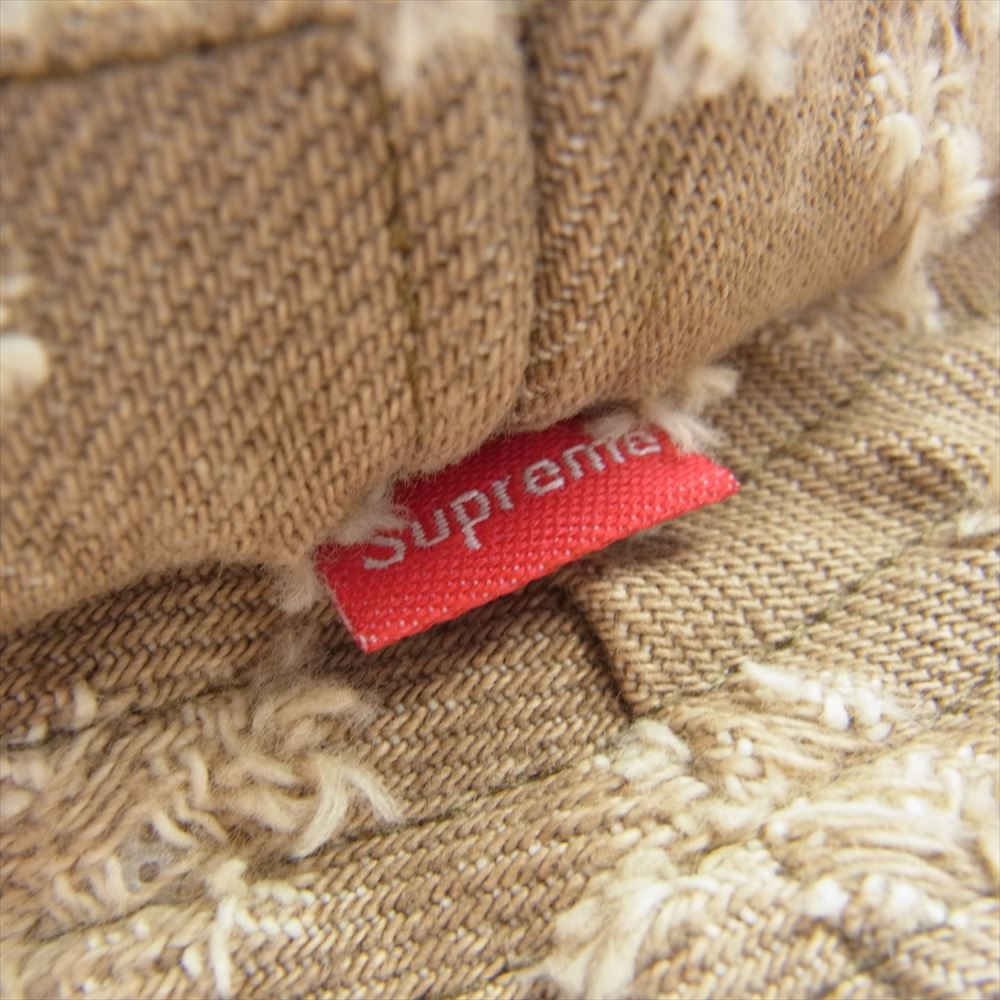 Supreme シュプリーム 20SS Hole Punch Denim Crusher パンチホール クラッシャー デニム バケットハット ライトブラウン系【中古】