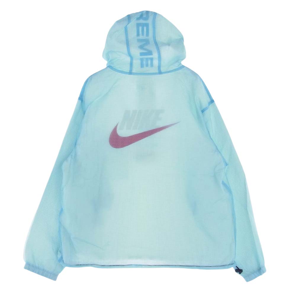 Supreme シュプリーム 20AW NIKE ナイキ CW9695-487 Jewel Reversible Ripstop Anorak ジュエルスウッシュ リバーシブル リップストップ アノラック プルオーバー ジャケット ライトブルー系 ホワイト系 L【中古】