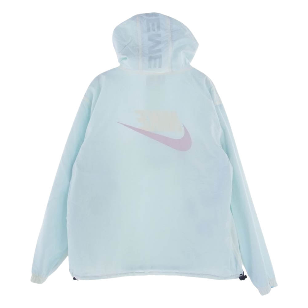 Supreme シュプリーム 20AW NIKE ナイキ CW9695-487 Jewel Reversible Ripstop Anorak ジュエルスウッシュ リバーシブル リップストップ アノラック プルオーバー ジャケット ライトブルー系 ホワイト系 L【中古】