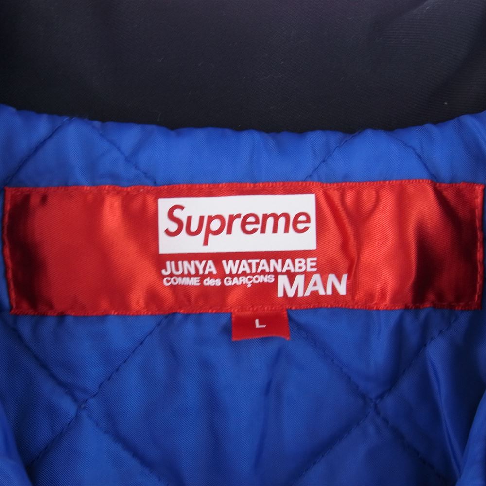 Supreme シュプリーム 21AW JUNYA WATANABE COMME des Garcons MAN Printed Work Jacket ジュンヤワタナベ コムデギャルソン プリント ワークジャケット ブラック系 L【中古】