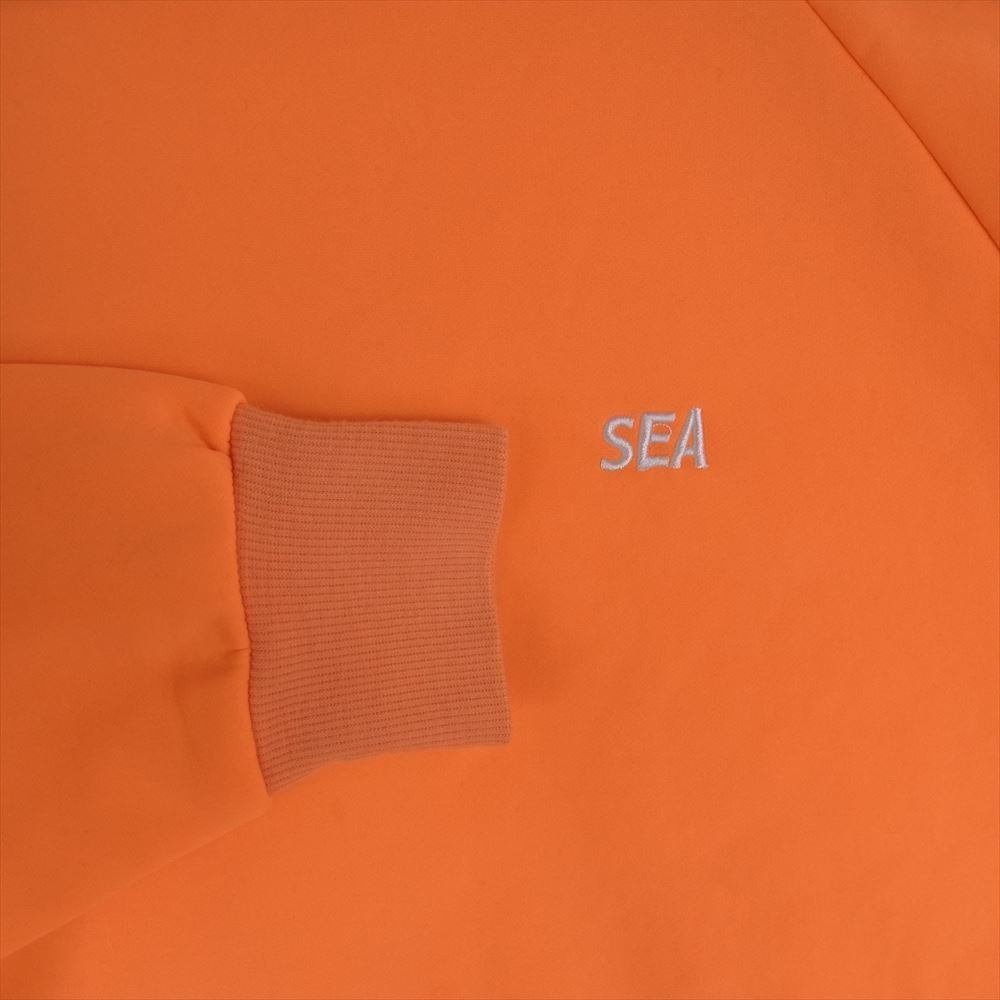 WIND AND SEA ウィンダンシー 19AW WDS-19A-SW-01 刺繍 スウェット トレーナー 中国製 オレンジ系 蛍光色 M【中古】