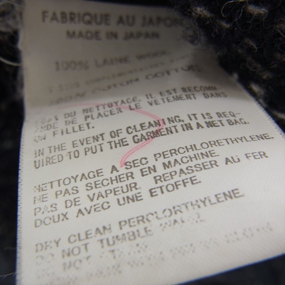 Yohji Yamamoto POUR HOMME ヨウジヤマモトプールオム 04AW HJ-O21-127 レザーパイピング ウール マオカラー スナップ コート グレー系 3【中古】