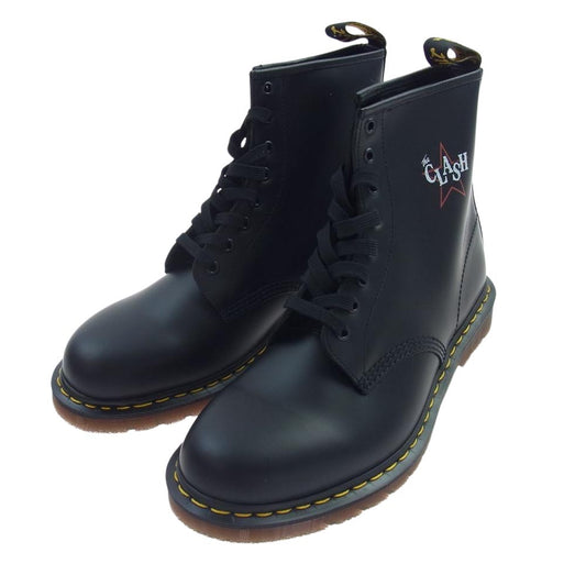 Dr.Martens ドクターマーチン イングランド製 THE CLASH MIE ザ・クラッシュ 1460 THE CLASH 8 ホール ブーツ クラッシュ ブラック系 UK11【新古品】【未使用】【中古】