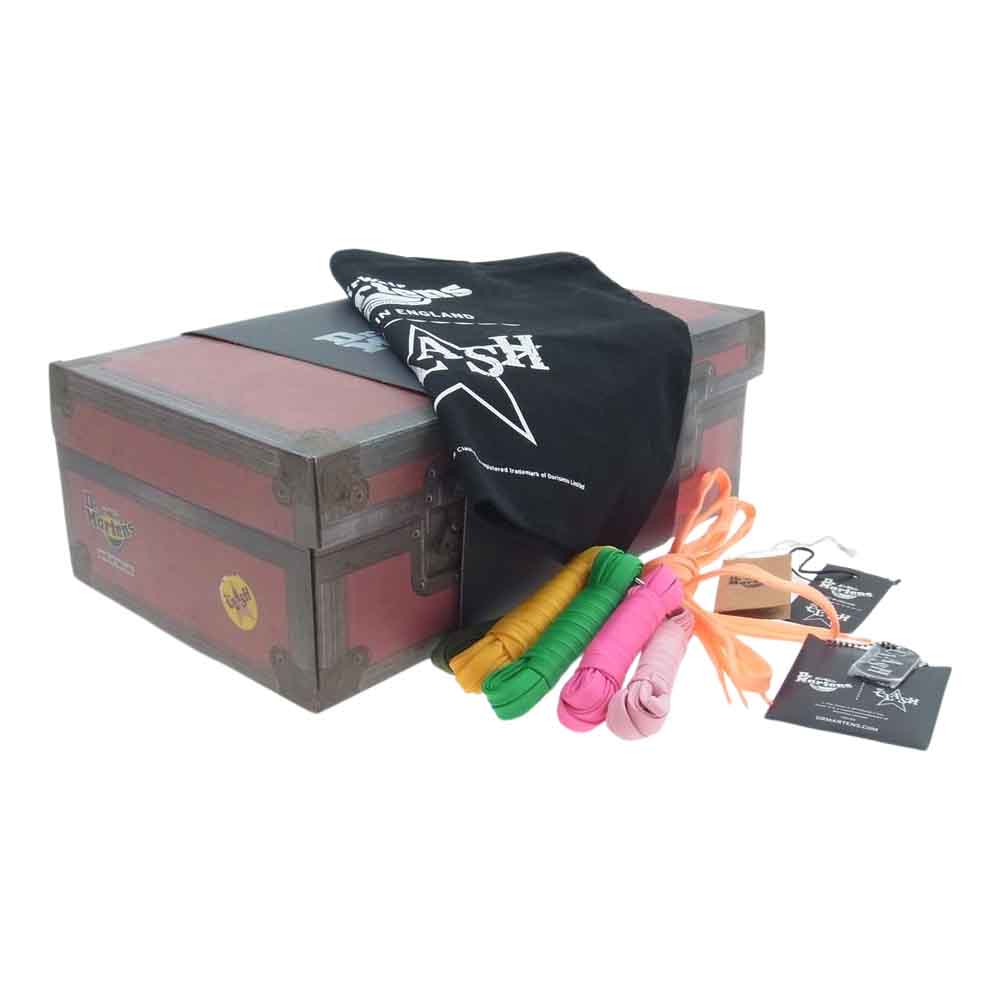 Dr.Martens ドクターマーチン イングランド製 THE CLASH MIE ザ・クラッシュ 1460 THE CLASH 8 ホール ブーツ クラッシュ ブラック系 UK11【新古品】【未使用】【中古】