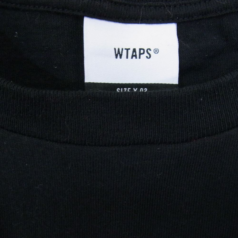 WTAPS ダブルタップス 22SS SNEAK MOON&STAR L/S TEE ムーン スター プリントロングスリーブ 長袖 Tシャツ ロンT ブラック系 03【中古】