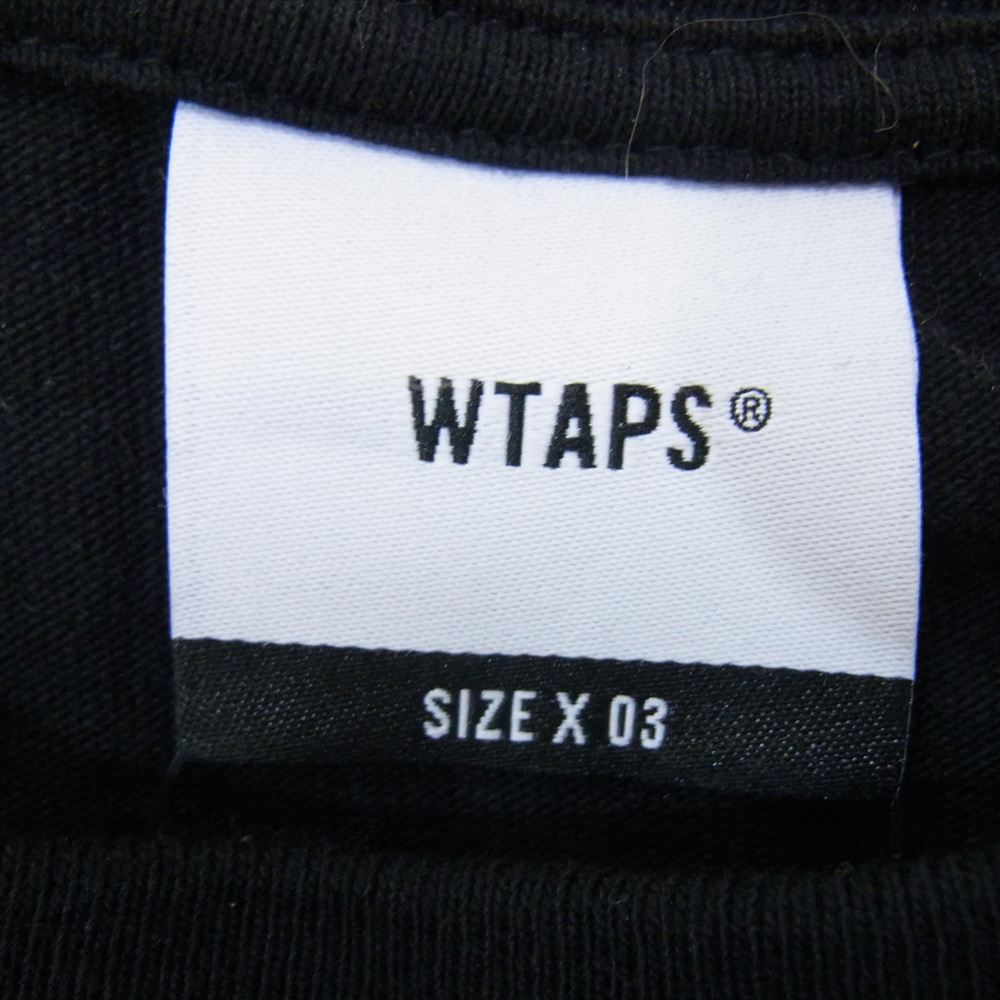 WTAPS ダブルタップス 22SS SNEAK MOON&STAR L/S TEE ムーン スター プリントロングスリーブ 長袖 Tシャツ ロンT ブラック系 03【中古】