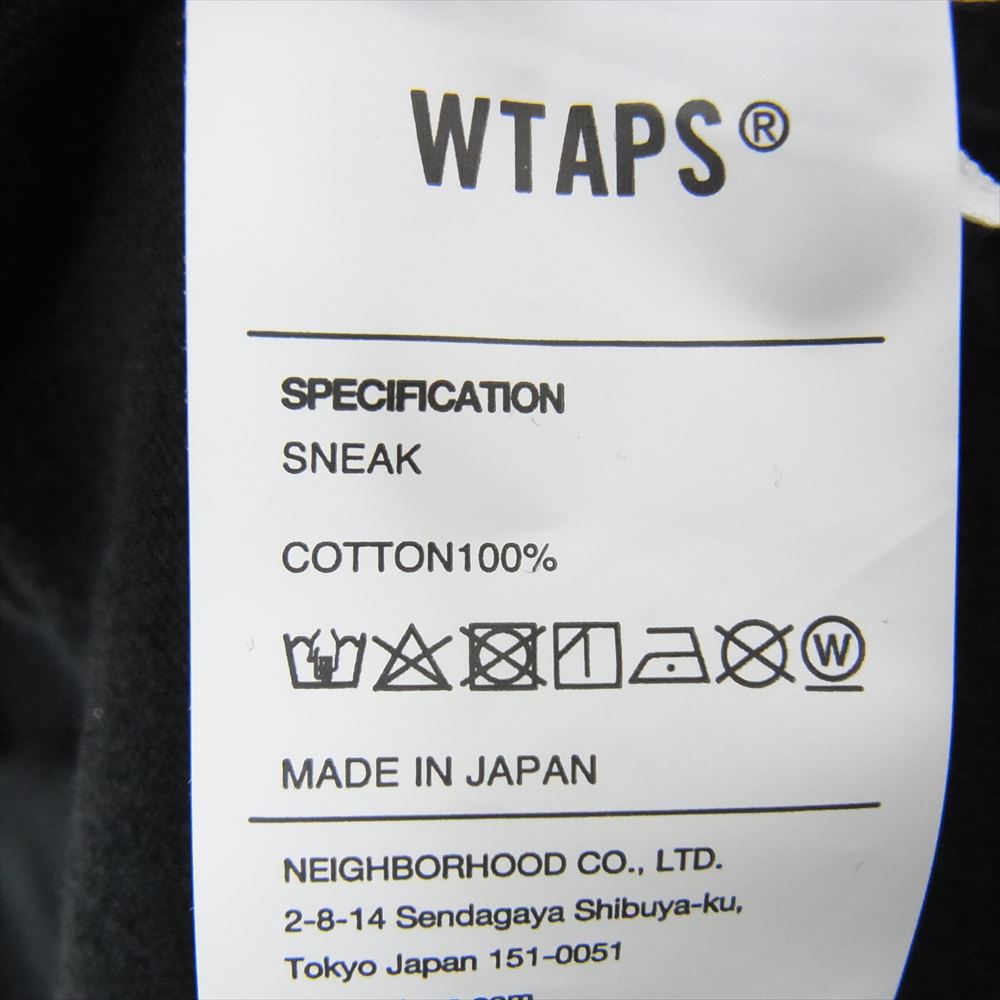 WTAPS ダブルタップス 22SS SNEAK MOON&STAR L/S TEE ムーン スター プリントロングスリーブ 長袖 Tシャツ ロンT ブラック系 03【中古】