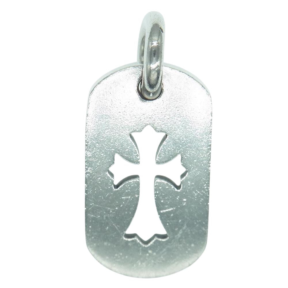 CHROME HEARTS クロムハーツ（原本有） D/TAG SML CO CRS カットアウト クロス ドッグタグ スモール ペンダントトップ シルバー系【中古】